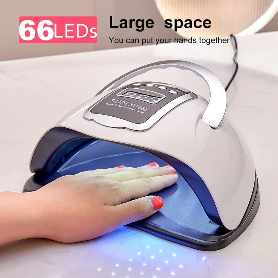 SUN X10 Max 280W Nail Dryers LED UV Light Blueque Nail Lamp Fast Drying Gel Nail Polish Dryer 66LEDS Home Use Ice Lamp With Auto Sensor For Manicure Salon