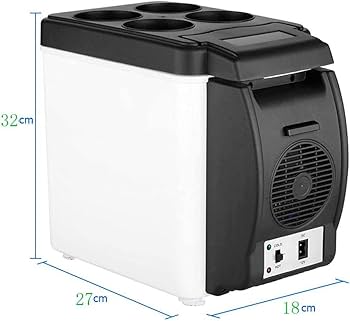 🥳🥳 EMBRACE THE LATEST TECHNOLOGY  New DC power 12V 6Litre portable car fridge. Made of premium ABS material, which is durable and non-toxic. Designed for refrigerating or keeping cool your stuff