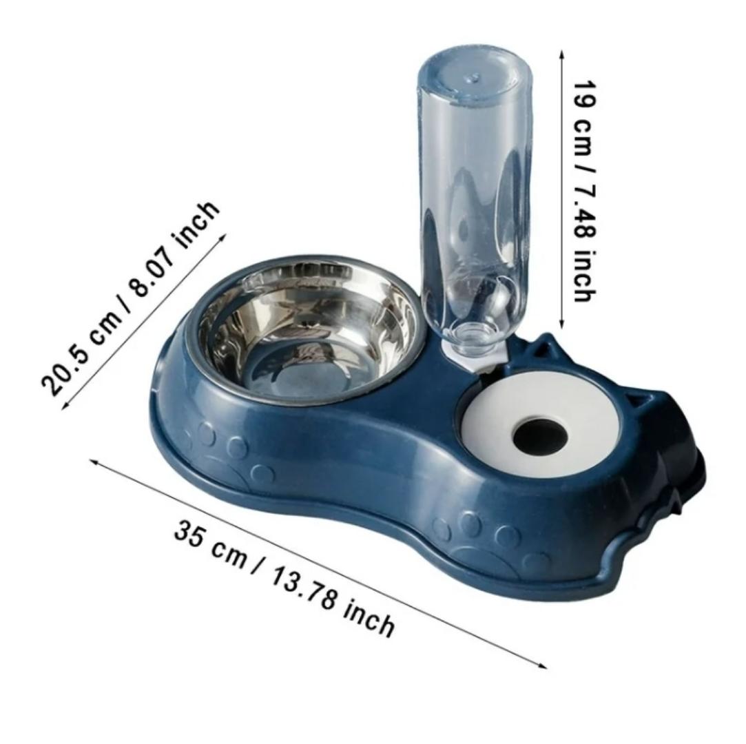 Automatic single pet bowls plus water dispenser...500mls water storage capacity ,moisture proof mouth pad,PP material,dispenses just enough water,ideal for cats,and small dog breed