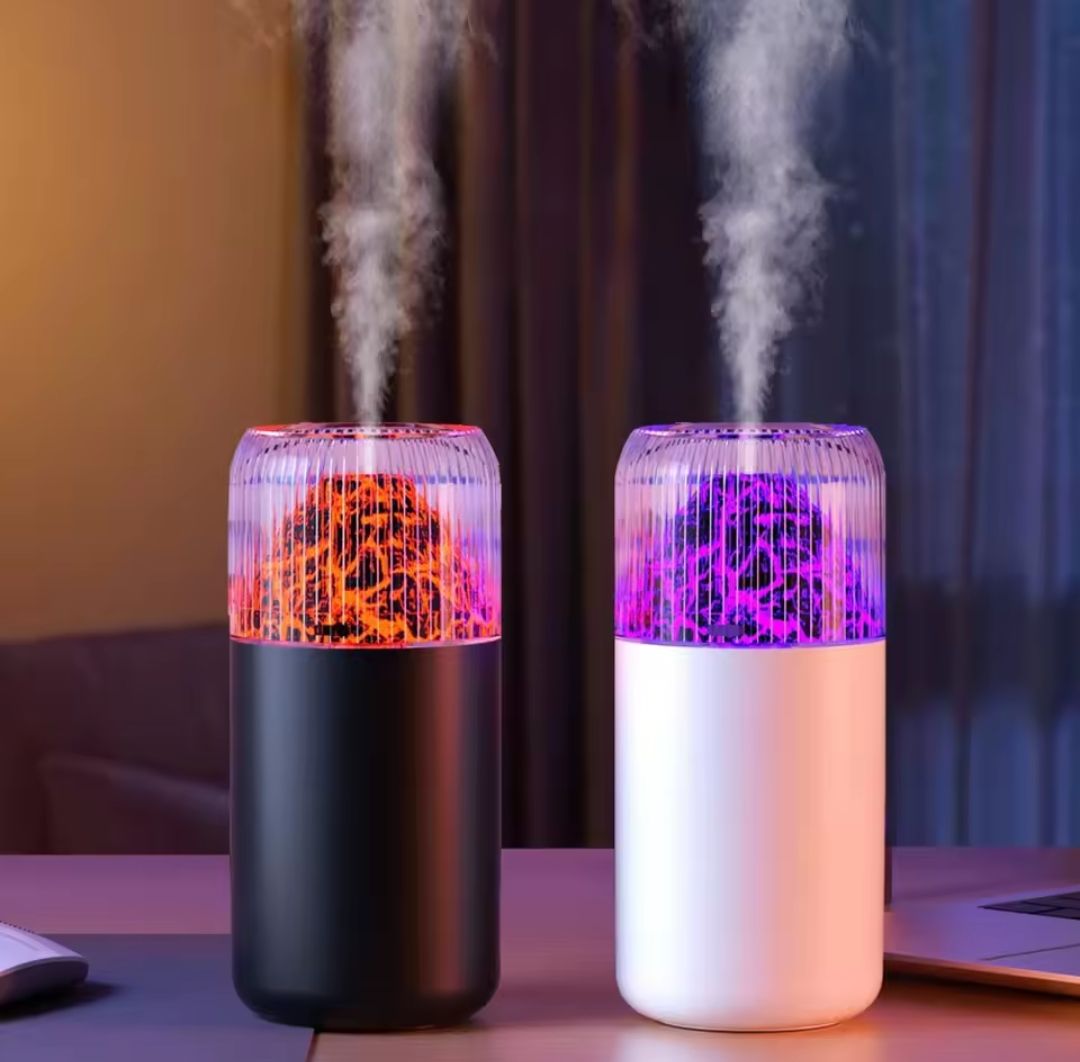 Volcano Humidifier,Mini Humidifier, USB Personal Desktop Humidifier for RV, Office, Bedroom etc. Auto Shut-Off, 2 Mist Modes, 350ml & Super Quiet