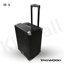 Tagwood 10" Trolley Speaker/TAGWOOD 10 inches Outdoor Rechargeable Public Address Speaker with wireless Microphone , USB Slot , Bluetooth , Memory Card Slot , 9800W , MP3 Player