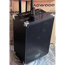 TAGWOOD 12 inches Outdoor Rechargeable Public Address Speaker with wireless Microphone , USB Slot , Bluetooth , Memory Card Slot , 9800W , MP3 Player
