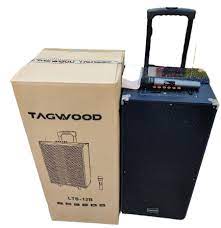 TAGWOOD 12 inches Outdoor Rechargeable Public Address Speaker with wireless Microphone , USB Slot , Bluetooth , Memory Card Slot , 9800W , MP3 Player