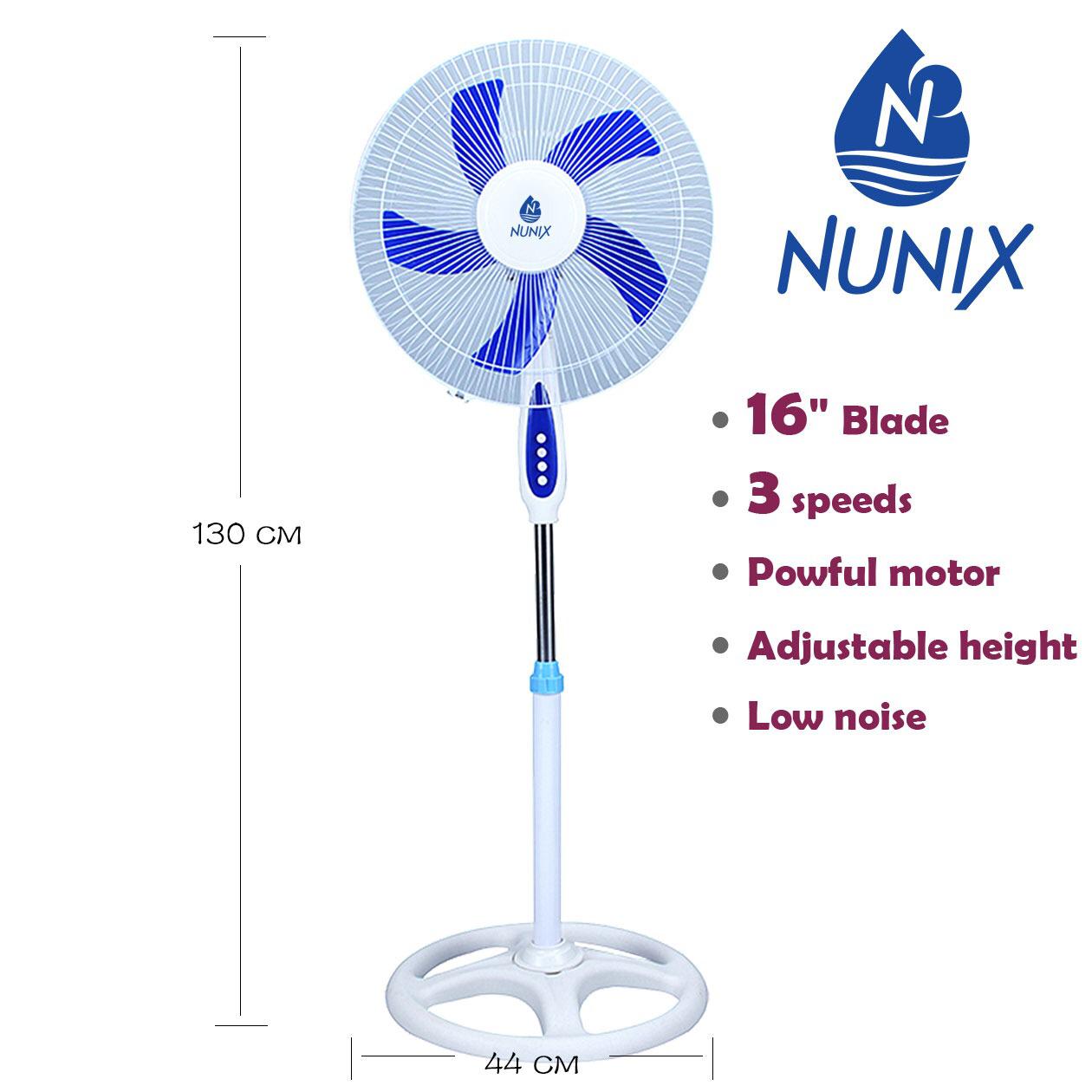 💯🥰RESTOCKED AT AN OFFER PRICE👏🎁Nunix Top Quality Free Standing Fan With Steel Blade 16 inch - recommended.3 speed, Special design fan blade & powerful motor for strong air delivery