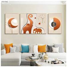 Unframed 3pcs Deer Simplicity abstract Oil Painting On Canvas Wall Art Painting Art Picture For Living Room Decoration