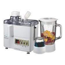 Ramtons 3-IN-1 Juicer, Blender & Grinder- Black 600-watt juicer, blender & mill 600ml blender; 50g grinder mill Large 800ml pulp container 65mm feed tube to fit whole apples