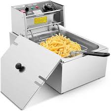 Owngreat 6 Litre single deep fryer,Ideal for Restaurants or Household Kitchens, Easy to use with LED indicators for power and optimal oil temperature.