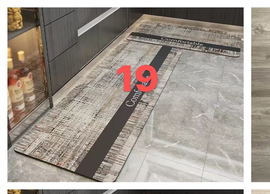 2pcs kitchen mats with rubber super non-slip underside unique beveled edges help to prevent tripping and slipping, and the foam underside helps keep