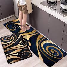 2pcs kitchen mats with rubber super non-slip underside unique beveled edges help to prevent tripping and slipping, and the foam underside helps keep