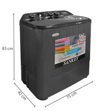 SYINIX 10 KG TOP LOAD WASHING MACHINE - Semi-Automatic, Twin tub, 10kg wash,5kg spin, 15minute wash timer, Spinning speed: 1400RPM, Rat-Proof Base, 2 Washing Programs .