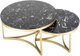 2 IN 1 BLACK MARBLE NESTING COFFEE TABLE (GLASS EFFECT) - Good quality hardware, solid to support heavy loads, It’s simple and elegant design fits in any type of furniture in your house .
