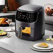 CLEARANCE OFFER silver crest 8L Glass Oven Touch Digital Tuner Air Fryer XL Glass Basket Digital Air Fryer