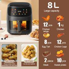 CLEARANCE OFFER silver crest 8L Glass Oven Touch Digital Tuner Air Fryer XL Glass Basket Digital Air Fryer