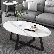 New Arrivals classic Shee Nordic BIG SIZE Oval Coffee Tables ♦️wooden ♦️ size 120*60*44(Unassembled)- White and black