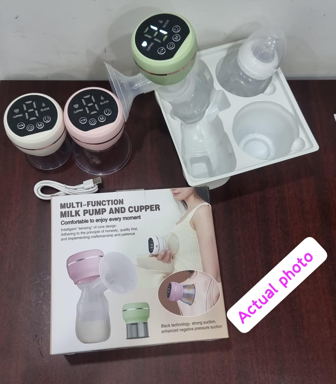 ⛄New arrival🫧


💧🪐Smart 9 speed anti back flow design Rechargable Multifunction breast milk pump plus cupper