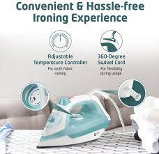 Eurochef Big Steam Iron  With Teflon Non-stick Soleplate