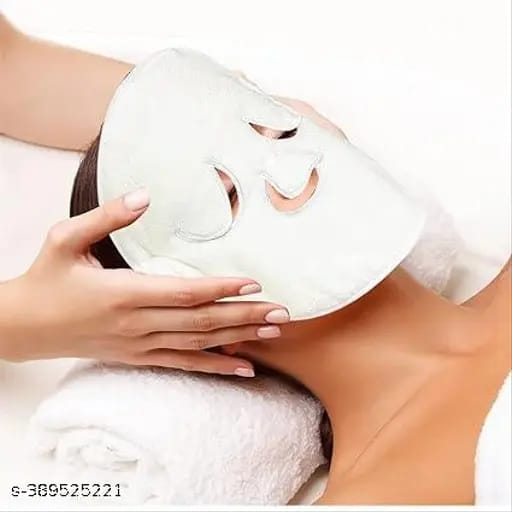 Hot Compress Face Towel Masks Reusable Facial Steamer Towel for Hot Cold Skin care, Moisturizing Face Steamer, Beauty Facial Towel  available in white