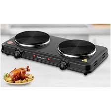 Rashnik 2 double electric hot plate cooker

    Portable Double hot plate
    Powerful for faster heating
    Chrome drip pans
    Adjustable temperature control
    Power ready on light