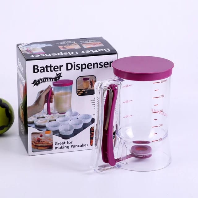 Batter dispenser ,Cake Batter Dispenser with Measuring Label for Cupcakes Muffins Baking Tool