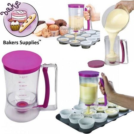 Batter dispenser ,Cake Batter Dispenser with Measuring Label for Cupcakes Muffins Baking Tool