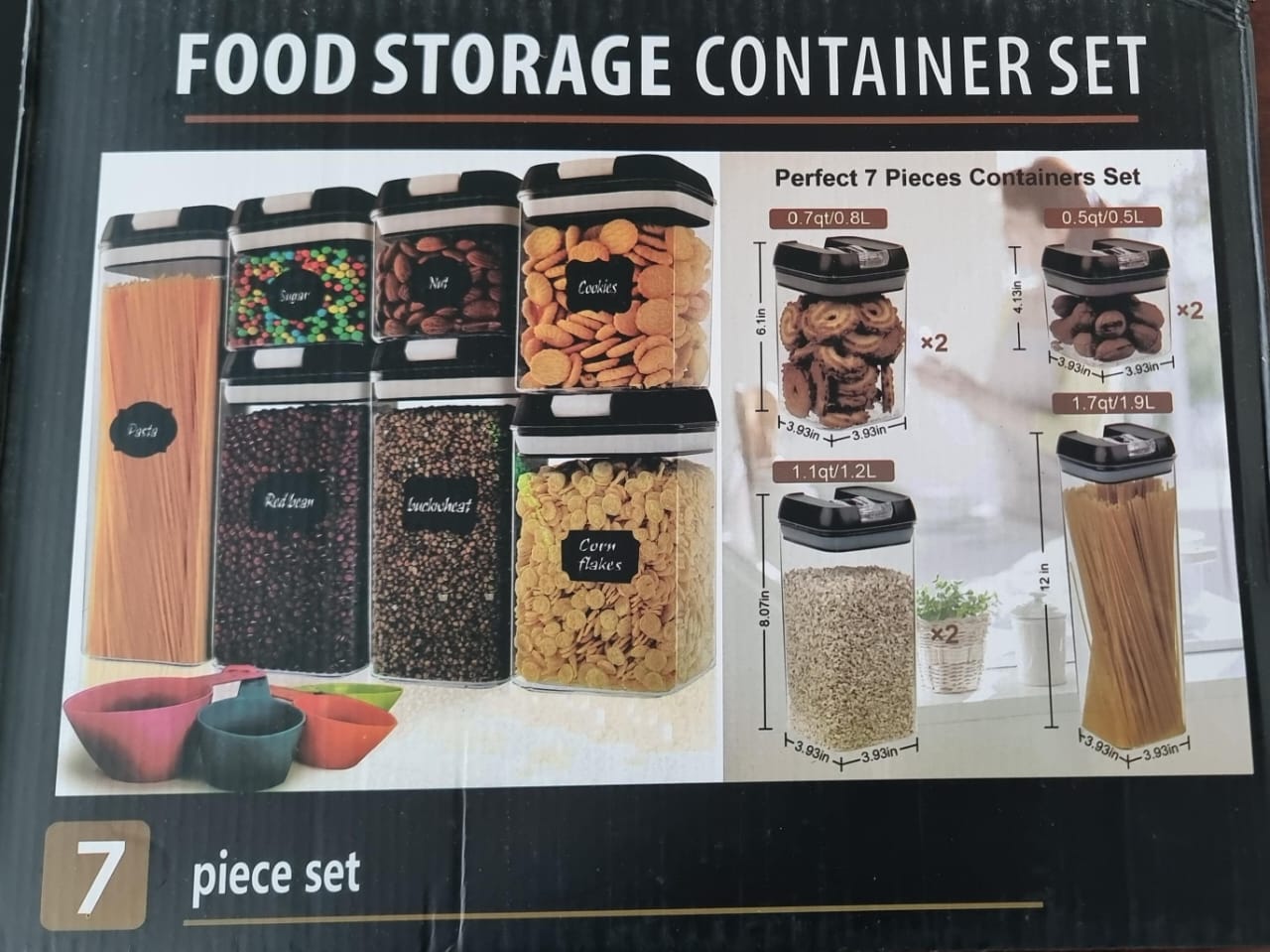 New arrival💌
Acrylic 7pc food storage container set now available
Size:1.9L×1 _ 1.2Lx2 _ 0.8Lx2 _ 0.5Lx2 
Usage: Dry Food, Grain Cereal, Spaghetti, Nuts, Beans, Rice, Snacks, Pasta Storage