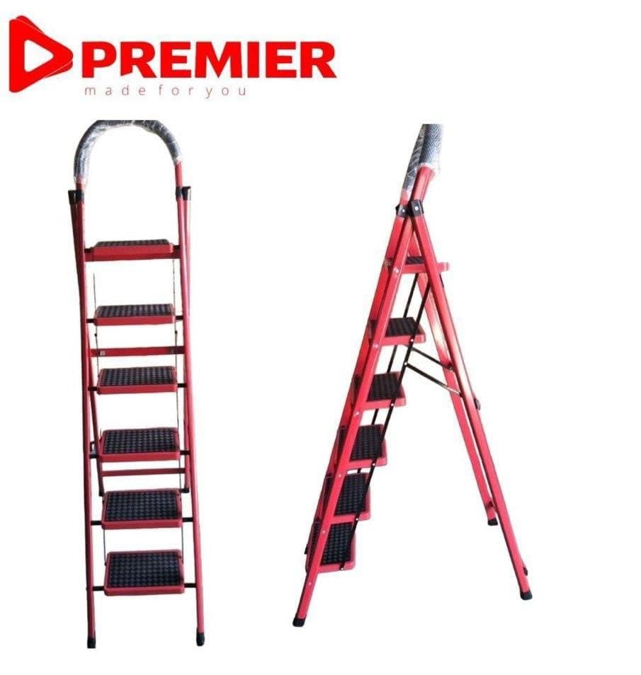 6 Step Ladder Folding Step Stool Stepladders with Anti-Slip and Wide Pedal for Home and Kitchen Use-Space Saving