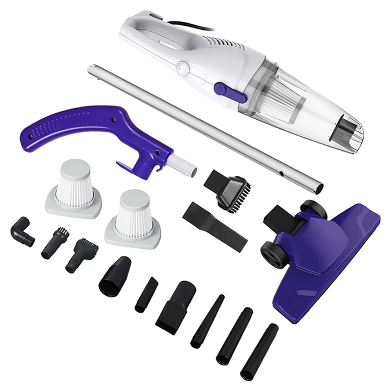 2 in 1 Electric hand held wet and dry carpet vacuum cleaner 
1.2L capacity dust cup one-button release for clean and hygienic
