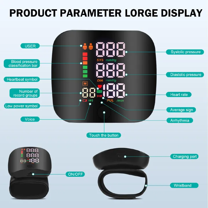 New arrivals🔥🔥🔥🔥

Wrist electronic Rechargeable sphygmomanometer blood pressure monitoring kit now available