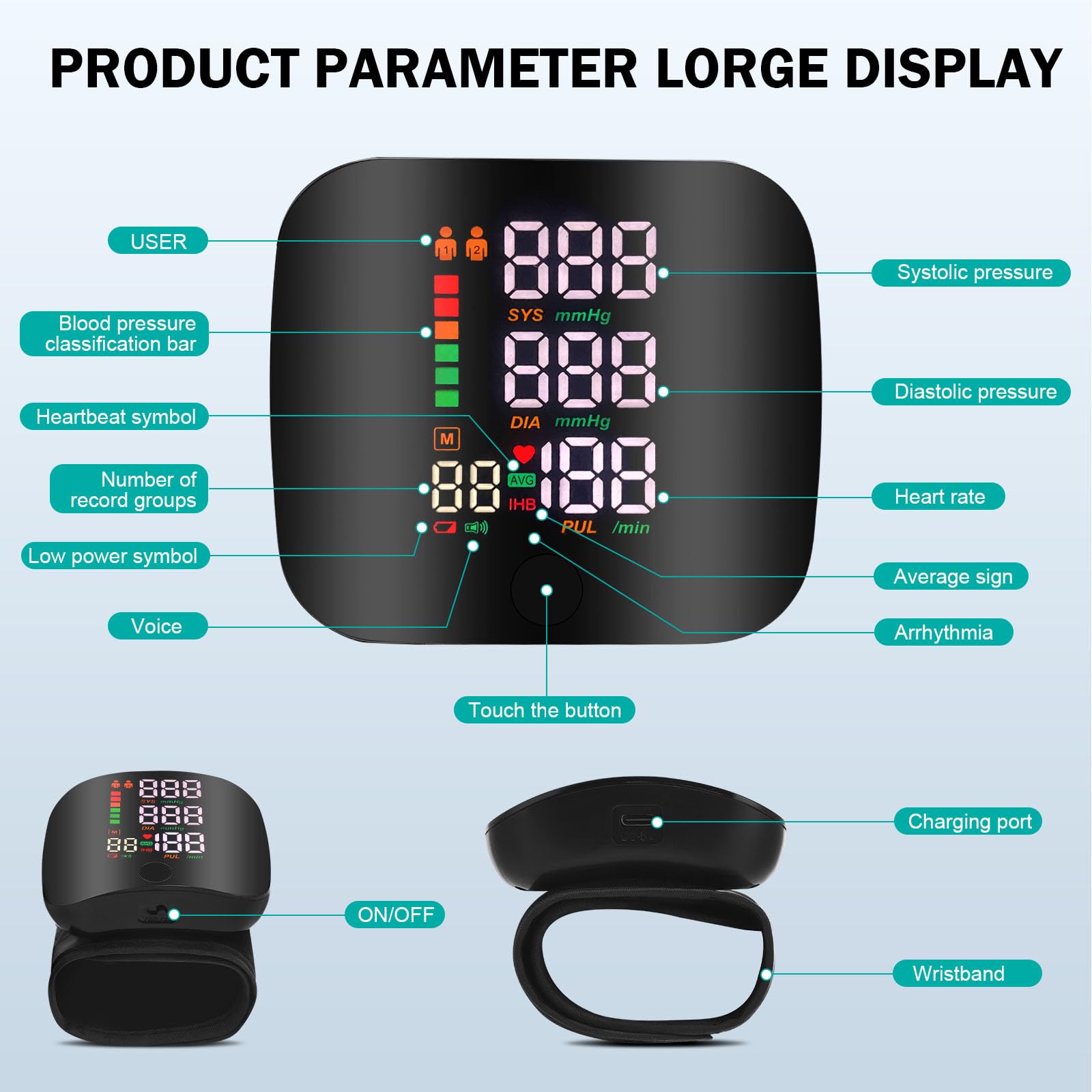New arrivals🔥🔥🔥🔥

Wrist electronic Rechargeable sphygmomanometer blood pressure monitoring kit now available