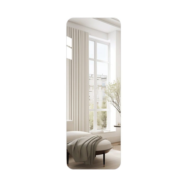 Wall mounted flexible mirror 
🔅 Size: 120x40cm
🔅 Comes with self adhesive sticker
🔅Unbreakable type