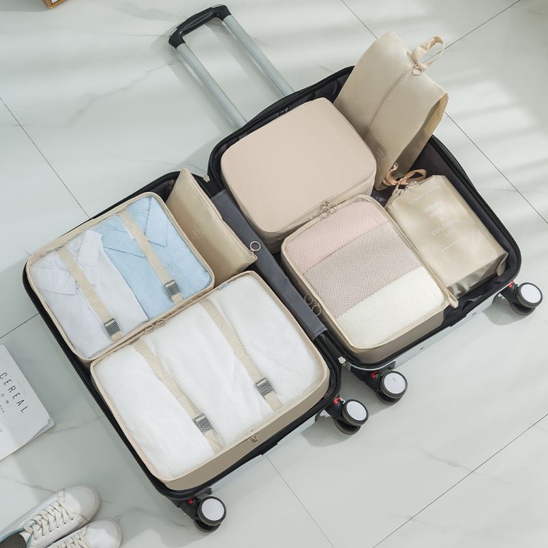 8pcs Luggage Travel Organizers For Suitcase With Toiletry Case
⚕Colours: *Black
⚕Practical and Beautiful 
⚕Speed up packing and classify your goods.
⚕Made of Oxford material with breathable mesh