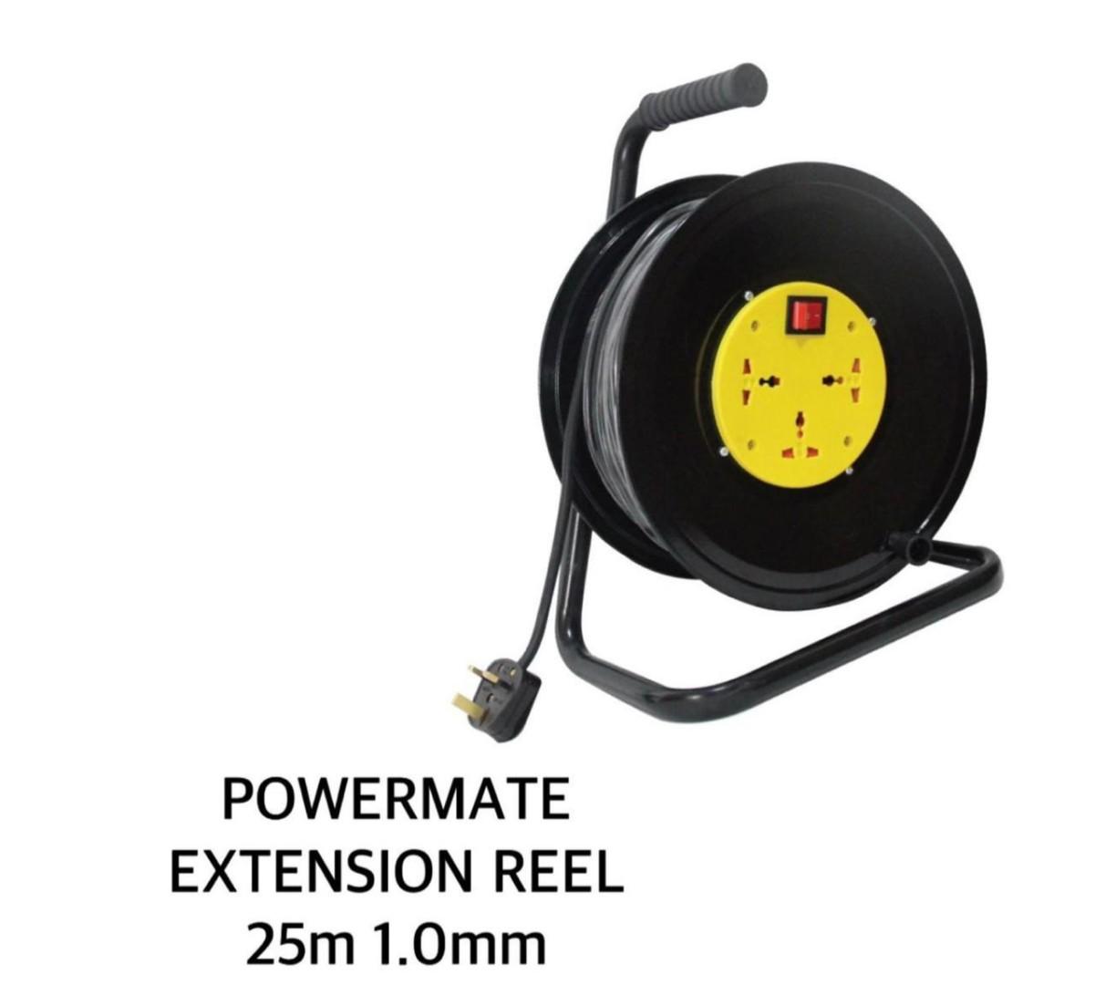 Powermat 25m 1.0mm Long Extension Cable Reel