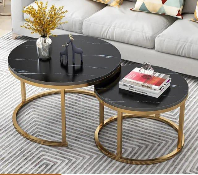 Nesting Bree Nordic luxury coffee table 2 in 1 tables Marble,Tempered Glass Effect Dining Room Furniture Nesting Nordic luxury coffee table