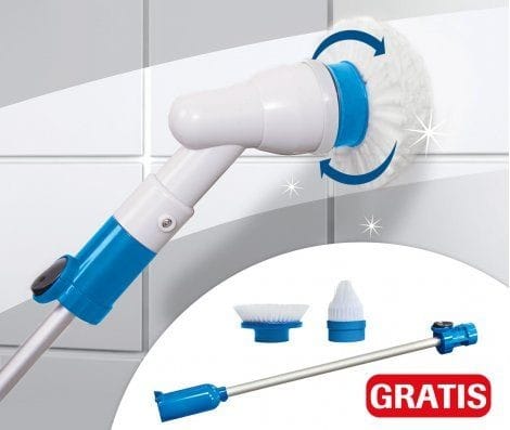 Rechargable hurricane spin scrubber with 3 brushes,Powerful Electric Spin Brush for Bathroom & Kitchen,Cleaning Scrubber with Hard Bristles/Long Handle,Efficient Floor/Carpet/Baseboard Cleaner