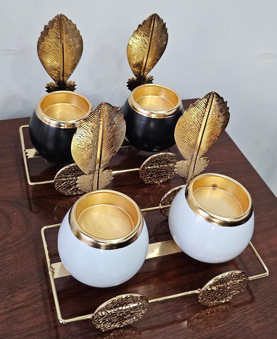 2in1 Ceramic Candle Holder In Gold Leaf Stand Now Available In Black Or White  Perfect for living room décor
Ideal for creating a relaxing atmosphere