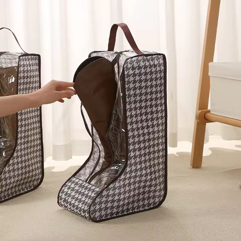 4pcs Boot / Shoes Storage Bag Set with Handles, Hangable & Dustproof Shoe Covers with Zipper for Home Organization, Travel organizer & it’s Portable & Moisture-Resistant Protector