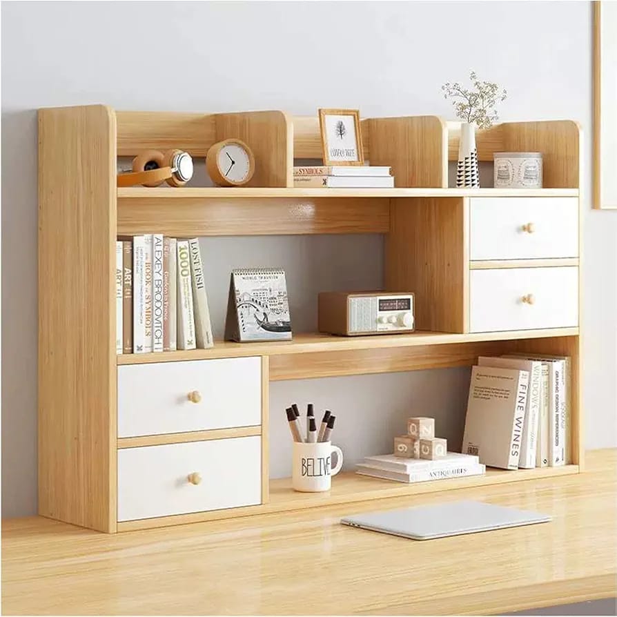 Multipurpose Bookshelf / Bookcase   ✨ Material: MDF board wood
✨ wear-resistant
✨ Anti-scratch
✨ Easy to clean
✨ sturdy and durable,
✨ Strong load-bearing capacity.
✨ Size: 103*17*80cm
