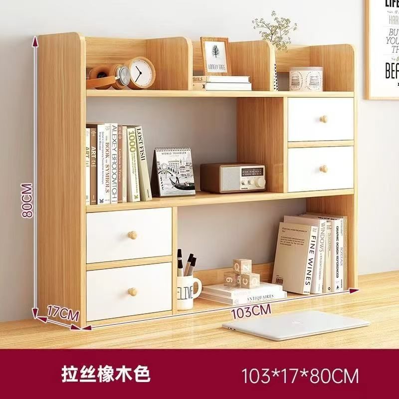 Multipurpose Bookshelf / Bookcase   ✨ Material: MDF board wood
✨ wear-resistant
✨ Anti-scratch
✨ Easy to clean
✨ sturdy and durable,
✨ Strong load-bearing capacity.
✨ Size: 103*17*80cm