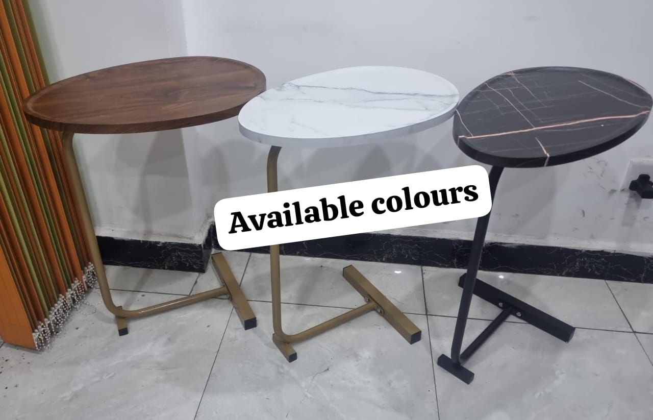 New arrival🎉🎉🎊🥳🔥🔥🔥

Exquisite High quality oval shaped side table now available 
Available in 3colours marble white,brown and marble black