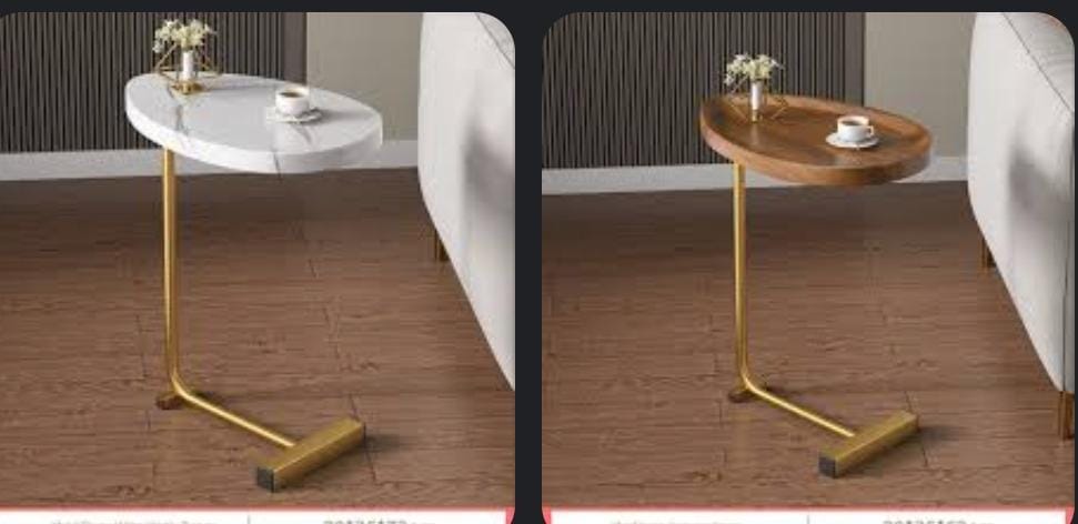 New arrival🎉🎉🎊🥳🔥🔥🔥

Exquisite High quality oval shaped side table now available 
Available in 3colours marble white,brown and marble black