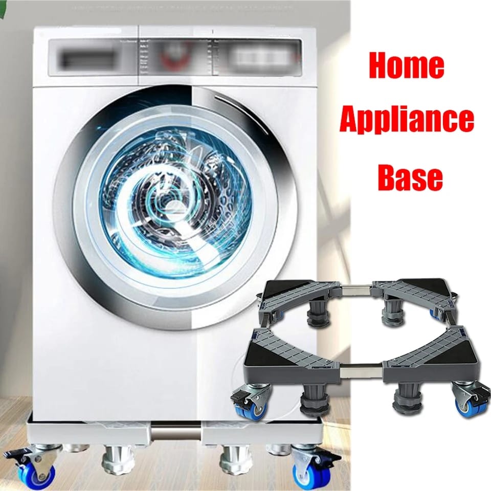 Heavy duty Adjustable base ★10cm high*
🔅 Easy to move and clean 
🔅Easy to assemble and have push button lock 
🔅 Brake fixing function 
🔅ADJUSTABLE SIZE 
4 SINGLE POLE
🔅HAS DOUBLE WHEELS:The movin