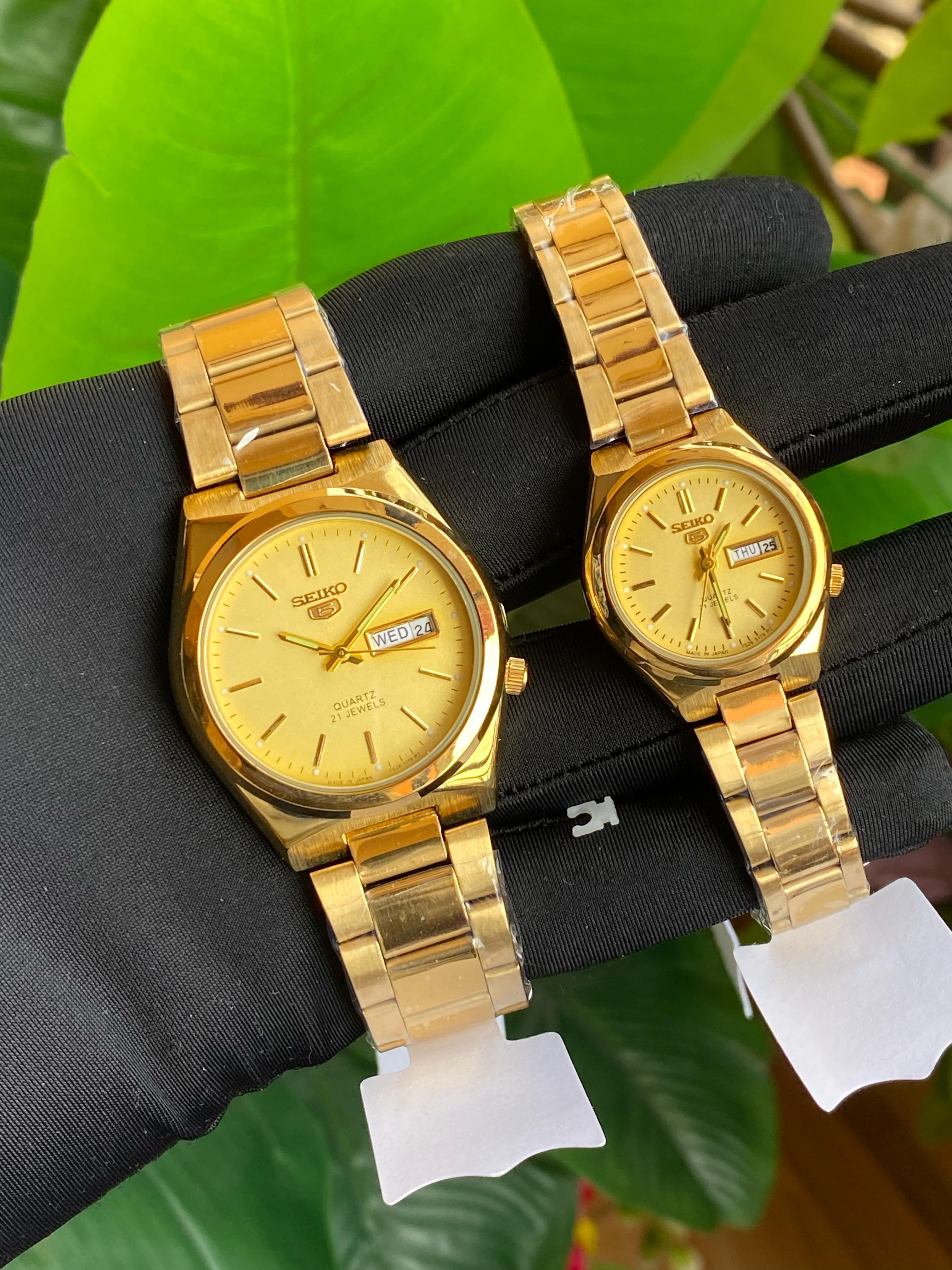 🔥🔥RESTOCKED🔥🔥

SEIKO 5 COUPLE WATCHES
❇Day&Date Display
❇Water resistant 
❇Battery powered 
❇Stainless steel