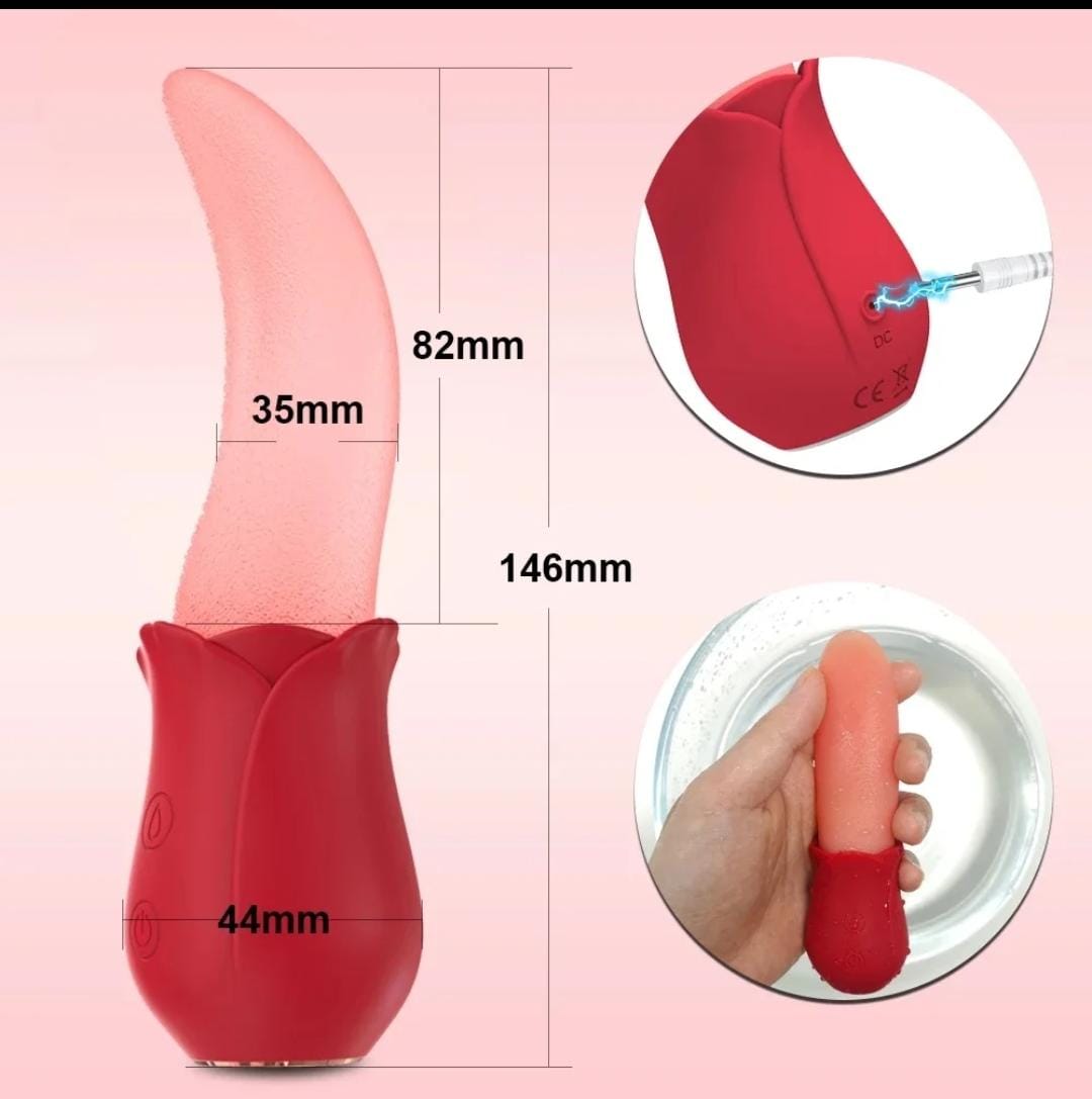 10 speeds realistic licking tongue rose
Vibrators for Women Nipples Clitoral Stimulation Sex Toys for Adult Female view 2
