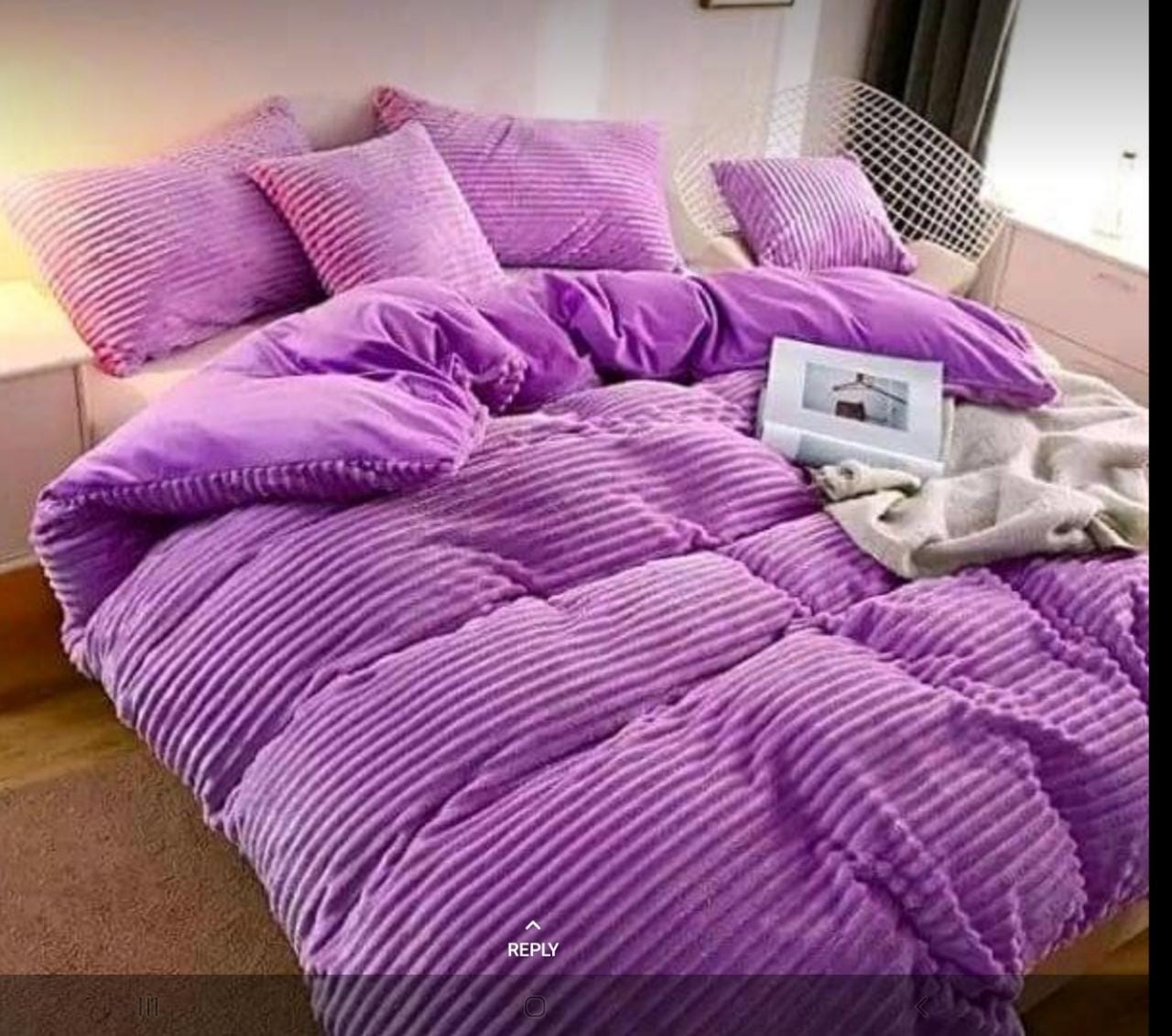 High quality warm Velvet  Duvets  Size: 6*6/6*7
🪄Duvet with 1pc fleece bedsheet and 2pillowcases

 〰Can fit 4*6,5*6,6*6