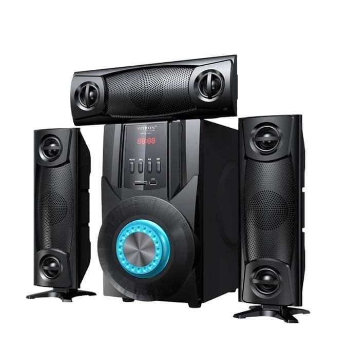 Vitron V641 woofer 3.1 Multimedia Sound Speaker System 10000 W BT/FM Subwoofer
USB Support
SD card 
Hifi sound
Amazing Sound
Super Bass surround
High-tech Multimedia