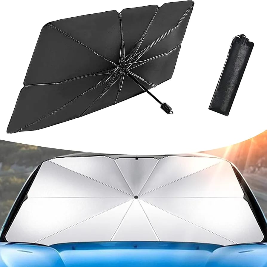 Car dashboard umbrella sunvisor windscreen cover now available/Windscreen Sunshade, Retractable Umbrella Sunshade Heat Insulation Sun Visor Foldable Reflective Windscreen Sunshade Sun