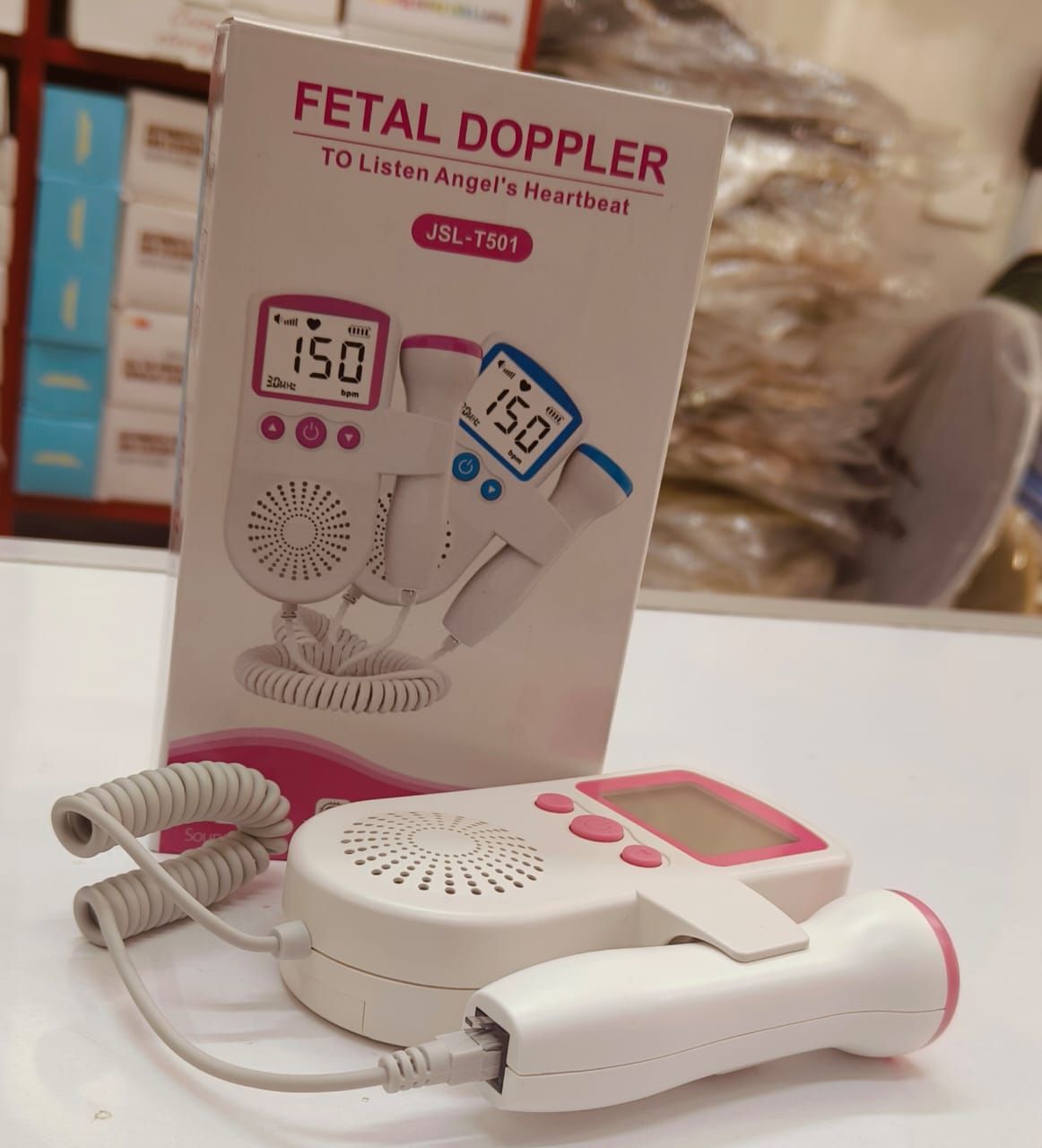 Portable Fetal Doppler Machine for Pregnancy - Accurate Baby Heart Rate Monitor Baby Heart Beat Detector Backlight LCD Probe