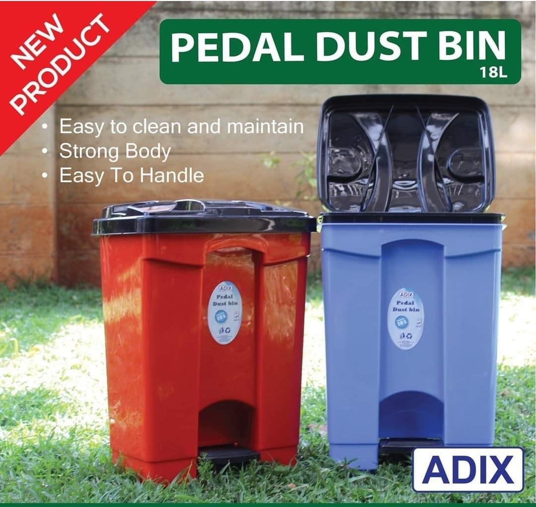 Adix Pedal bin 18Ltrs Comes with a removable inner bucket that can be lifted out for disposing of Trash