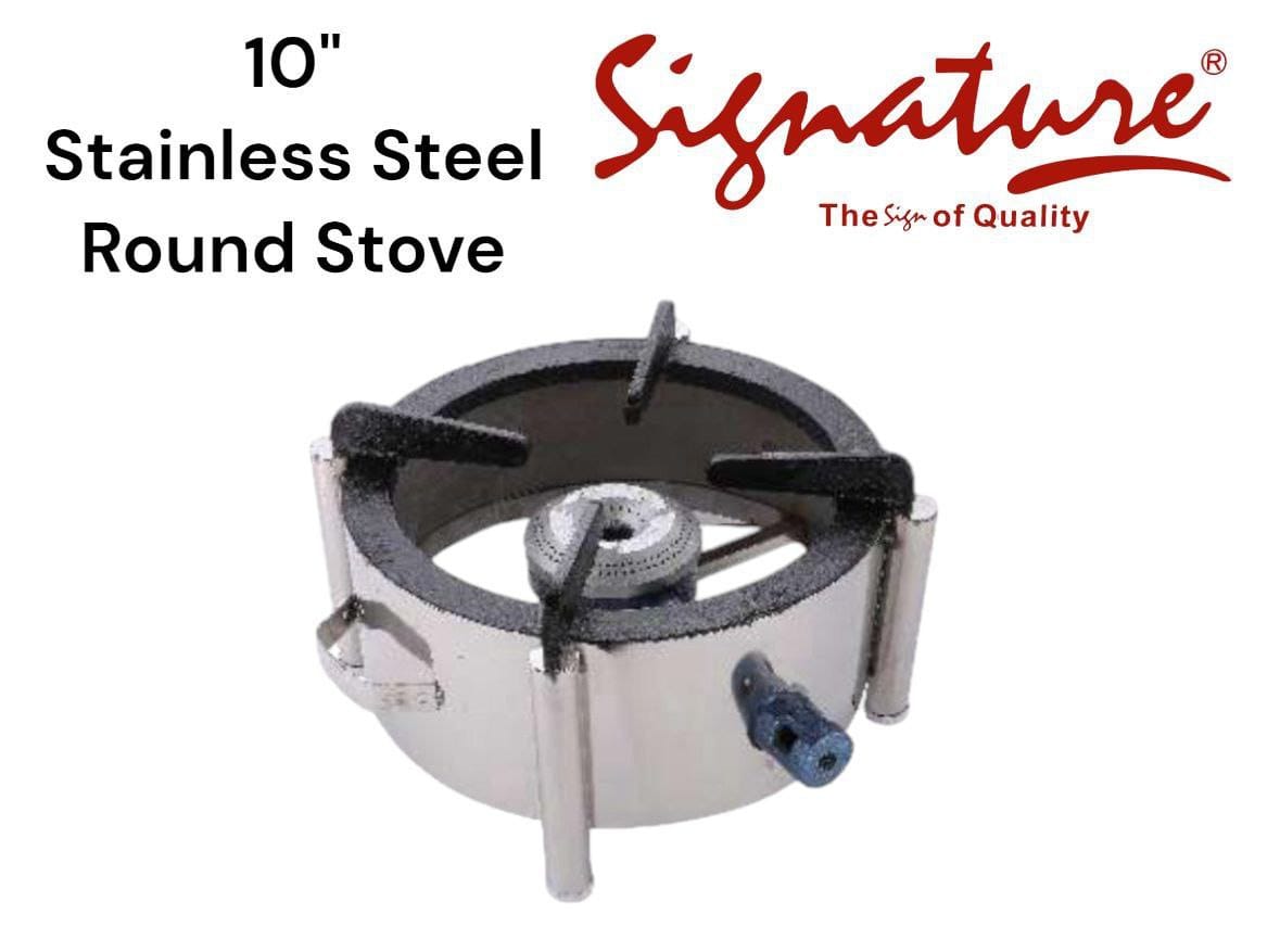 10" Stainless Steel Round Single Burner Gas Stove