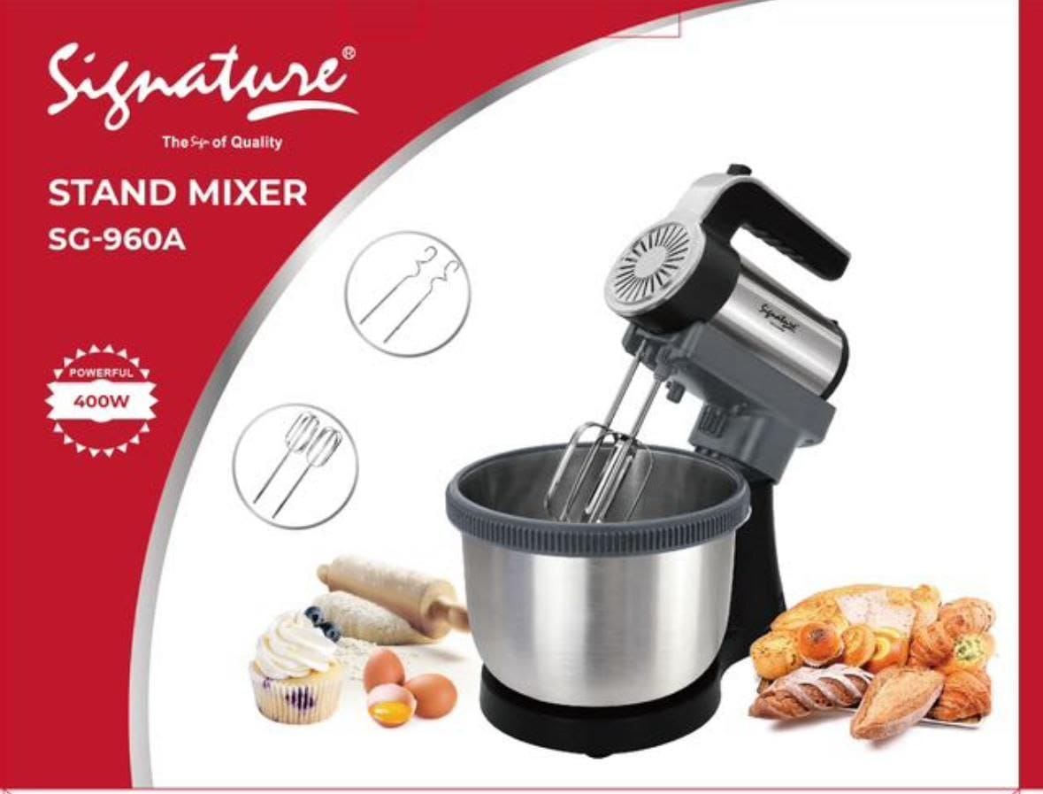 Stand Mixer with 4 Ltr Bowl (1000W) SG-216S 5 Speed Multi-Functional Ejector for releasing beaters & hooks
